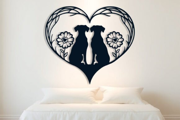 Arte De Pared De Perro Enamorado Para San Valentin 6 Creativo Digital