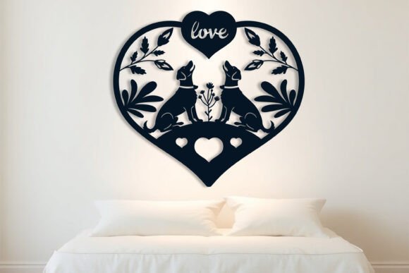 Arte De Pared De Perro Enamorado Para San Valentin 8 Creativo Digital