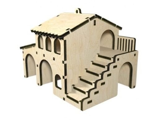 Casa De Hamster De Madera Creativo Digital