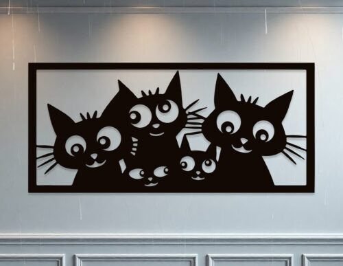 Decoracion De Pared Con Gatos 4 Creativo Digital