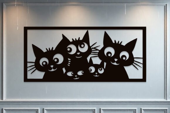 Decoracion De Pared Con Gatos 4 Creativo Digital