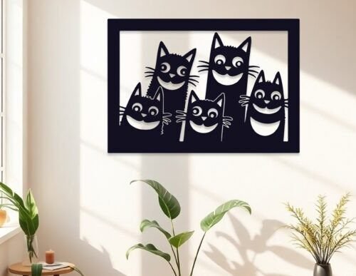 Decoracion De Pared Con Gatos 5 Creativo Digital