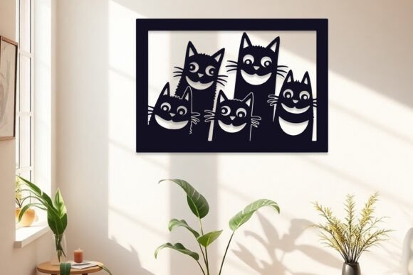 Decoracion De Pared Con Gatos 5 Creativo Digital