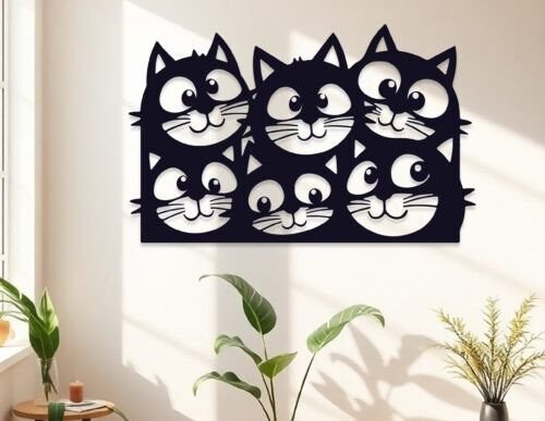 Decoracion De Pared Con Gatos 6 Creativo Digital