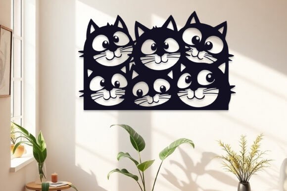 Decoracion De Pared Con Gatos 6 Creativo Digital
