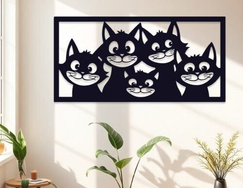 Decoracion De Pared Con Gatos 7 Creativo Digital