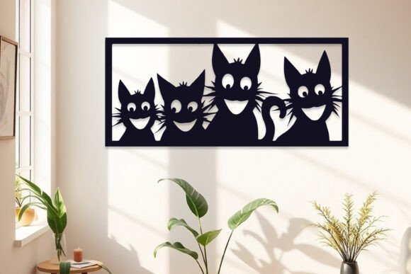 Decoracion De Pared Con Gatos 8 Creativo Digital