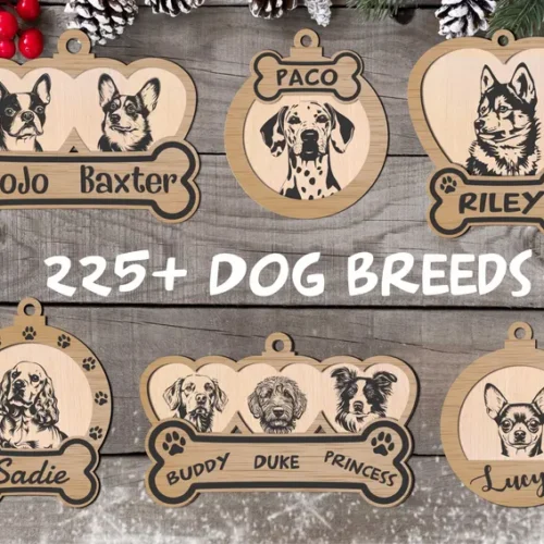 Dog Breeds Christmas Ornament Creativo Digital