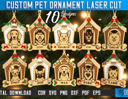 Juego De Adornos Personalizados Para Perros Creativo Digital