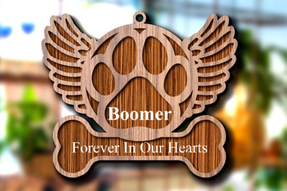 Memorial De Pata De Perro Con Alas De Angel Creativo Digital