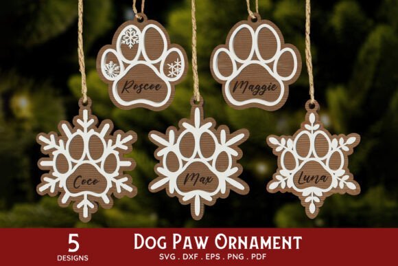 Paquete De Adornos De Pata De Perro 2 Creativo Digital