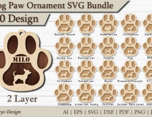 paquete-de-adornos-de-pata-de-perro-creativo-digital Paquete De Adornos De Pata De Perro Creativo Digital