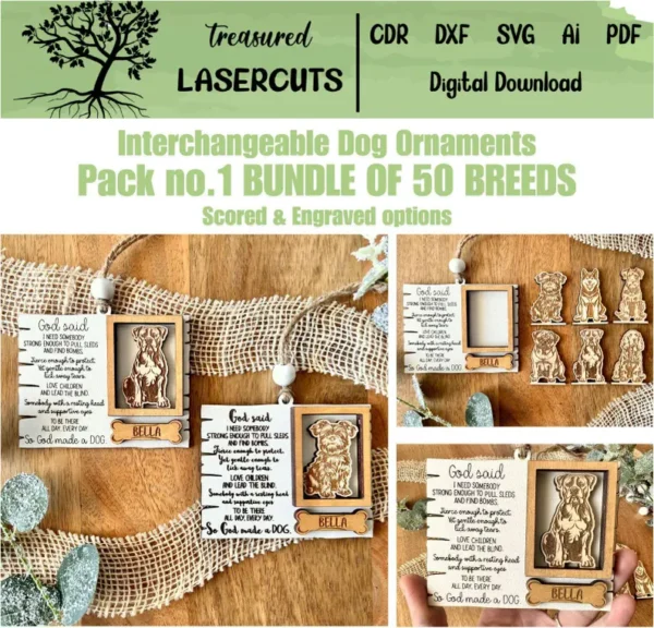 Paquete De Adornos Para Perros 2 Creativo Digital