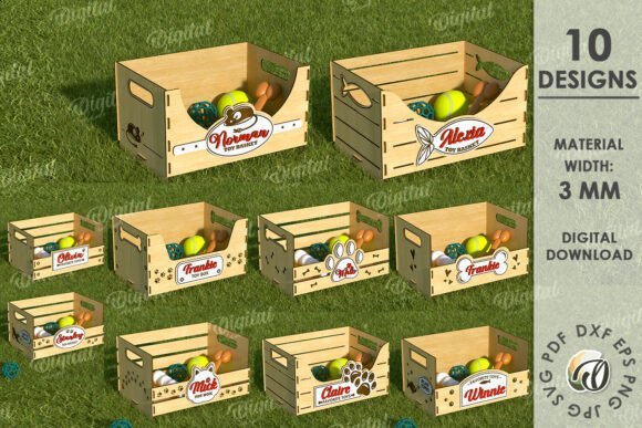 Paquete De Cestas De Juguetes Para Mascotas Personalizadas Creativo Digital