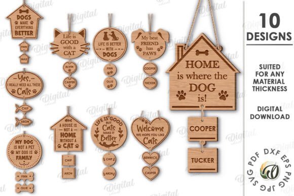 Paquete De Decoraciones Personalizadas Para Mascotas Creativo Digital