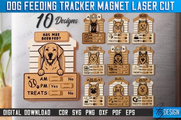 Paquete De Imanes Para El Seguimiento De La Alimentacion De Mascotas Creativo Digital