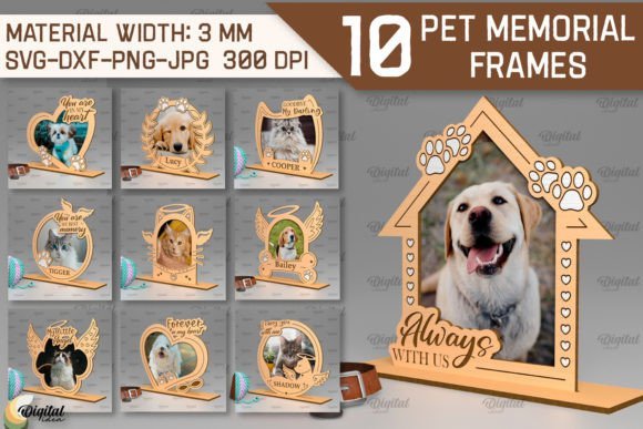 Paquete De Marcos Conmemorativos Para Mascotas Creativo Digital