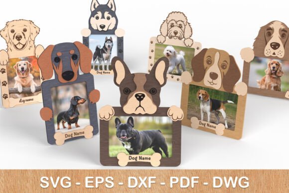 Paquete De Marcos De Fotos De Razas De Perros Creativo Digital