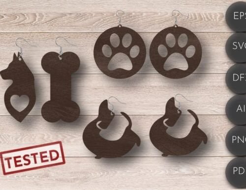 pendientes-de-perro-creativo-digital Pendientes De Perro Creativo Digital