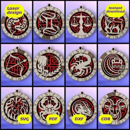 Ambientadores 12 Signos Del Zodiaco Creativo Digital