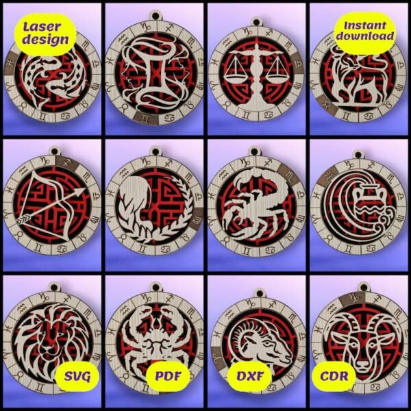 Ambientadores 12 Signos Del Zodiaco Creativo Digital