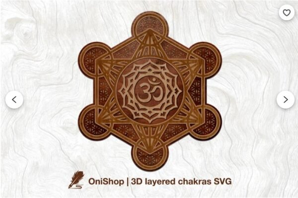 Chakra En Capas 3d Arte Merkaba Creativo Digital