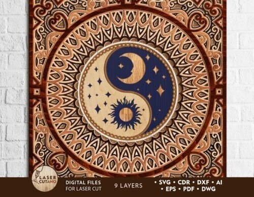 decoracion-de-pared-con-mandala-yin-yang-creativo-digital Decoracion De Pared Con Mandala Yin Yang Creativo Digital