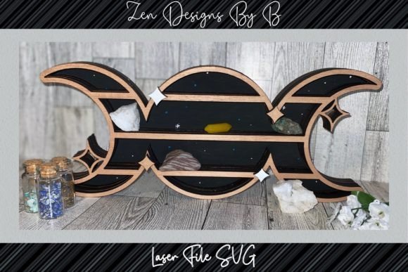 Estante De Cristal Lunar De La Triple Diosa Creativo Digital