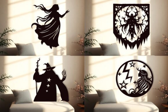 Juego De Arte De Pared Celestial Magico Creativo Digital