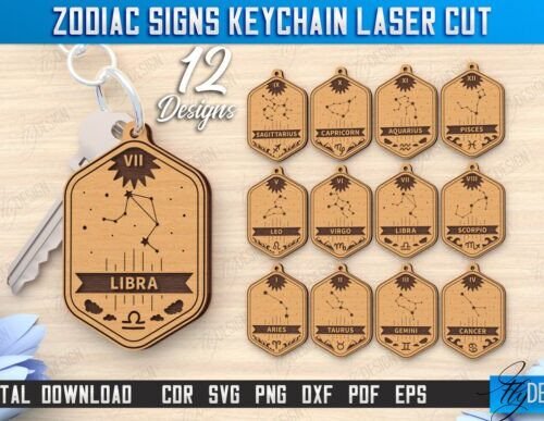 juego-de-llaveros-con-el-signo-del-zodiaco-creativo-digital Juego De Llaveros Con El Signo Del Zodiaco Creativo Digital