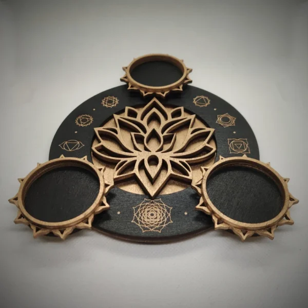 Lotus Y Chackras Candle Holder Creativo Digital