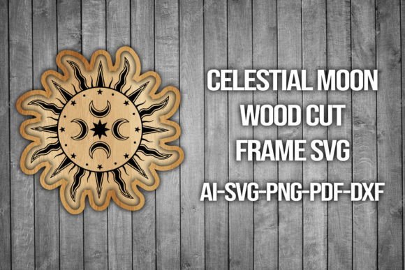 Marco Con La Luna Celestial 2 Creativo Digital