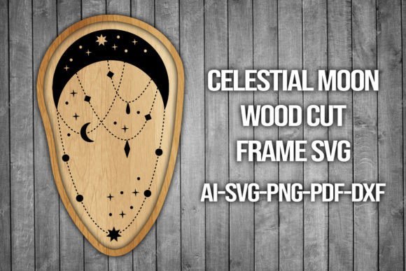 Marco Con La Luna Celestial Creativo Digital