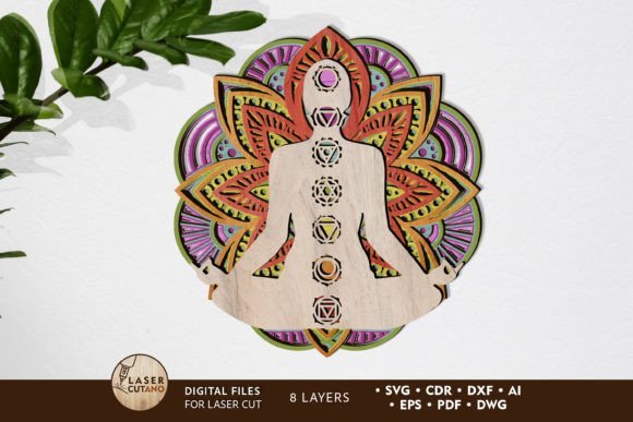 Panel Decorativo De Pared Con Diseno De Buda Y Mandala Creativo Digital