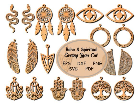 Paquete De Pendientes Bohemios Espirituales Creativo Digital