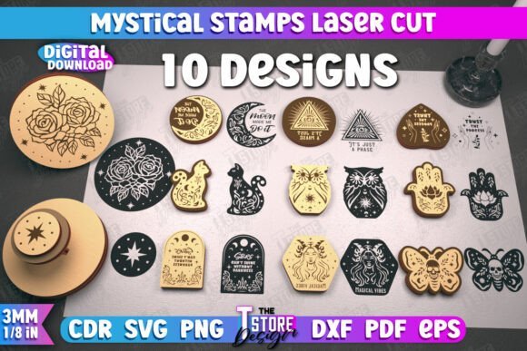 Paquete De Sellos Mistica Stamps Creativo Digital