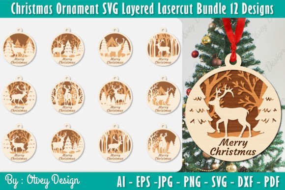 Adornos Navidenos En Capas Creativo Digital