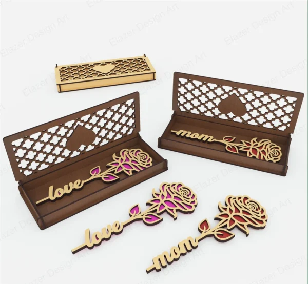 Caja Flor Enamorados Creativo Digital