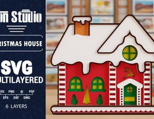 Casa De Navidad En 3d 2 Creativo Digital