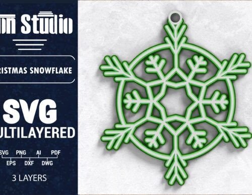 Copo De Nieve Navideno En 3d Creativo Digital