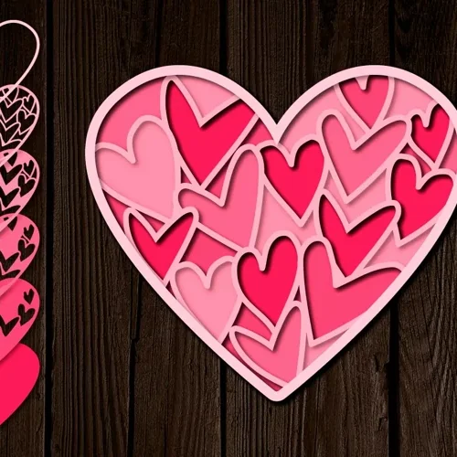 Corazon De Amor En Capas 2 Creativo Digital