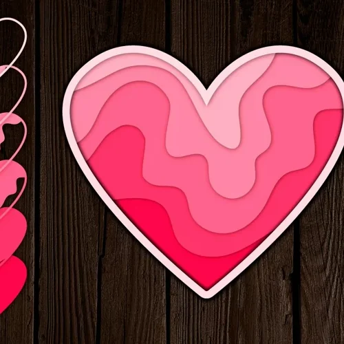 Corazon De Amor En Capas 3 Creativo Digital