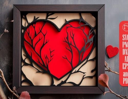 Corazon De San Valentin De Varias Capas 2 Creativo Digital