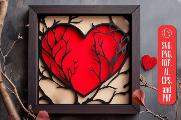 Corazon De San Valentin De Varias Capas 2 Creativo Digital