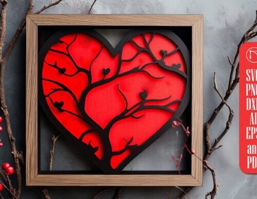 Corazon De San Valentin De Varias Capas Creativo Digital