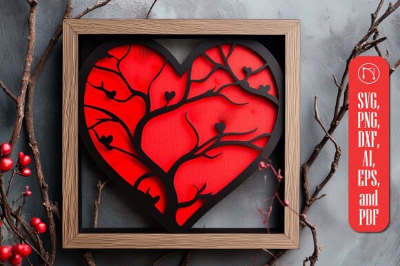 Corazon De San Valentin De Varias Capas Creativo Digital