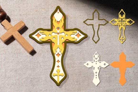 Cruz Cristiana En Capas 4 Creativo Digital