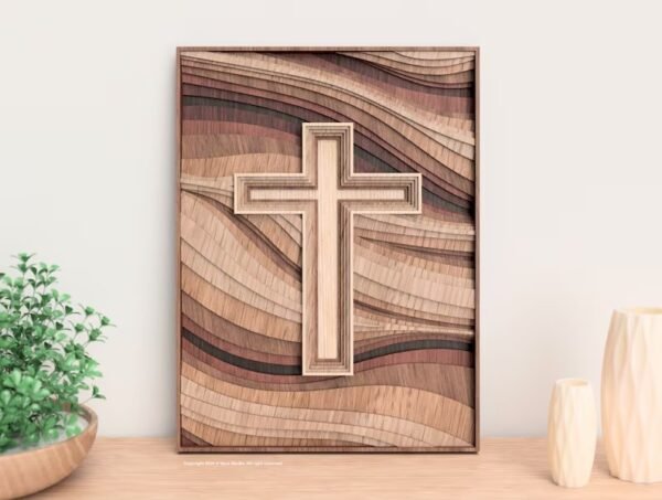 Cuadro Cruz En Capas Creativo Digital