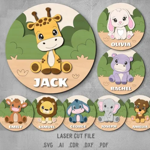 Paquete De Letreros Con Nombres De Animales Para Bebes 2 Creativo Digital