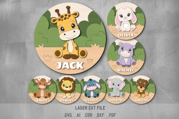 Paquete De Letreros Con Nombres De Animales Para Bebes 2 Creativo Digital